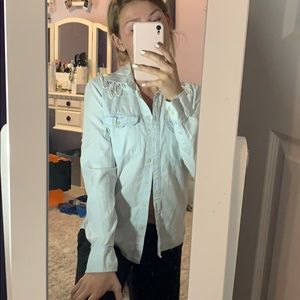 Jean Jacket with Lace Details
